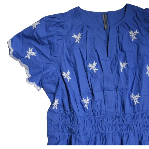 NWT Anthropologie Somerset Maxi in Blue Embroidered Edition Dress 2X - Picture 9 of 10